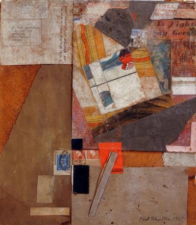 Ohne Titel (Y.M.C.A. Official Flag Thank You) von Kurt Schwitters