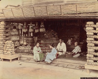 Ein Schuhgeschäft von Kusakabe Kimbei