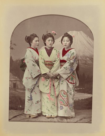 [Drei Mädchen] von Kusakabe Kimbei