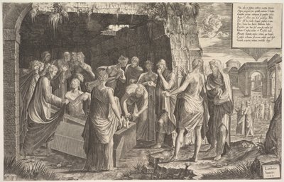 Auferweckung des Lazarus, 1544 von Lambert Suavius