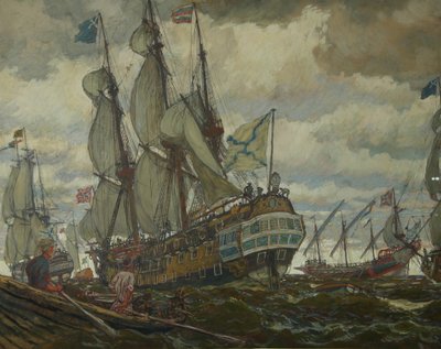 Die Flotte von Peter I., 1909 von Lanceray