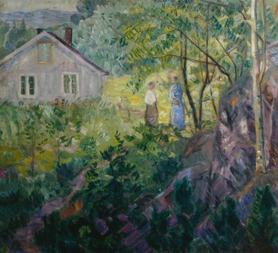 Zwei Frauen im Garten von Lars Jorde
