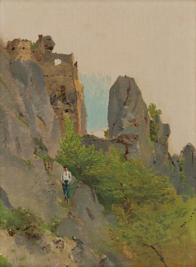 Ansicht der Sů?ovské Ruinen, 1875-85 von Laszlo Mednyanszky