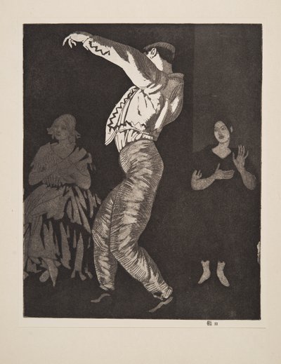 Spanische Tänzerin Nr. II, veröffentlicht 1923 von Laura Knight