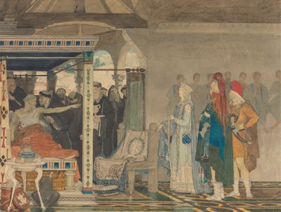 Fredegonda am Sterbebett von Praetextatus von Lawrence Alma Tadema