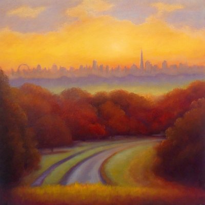 Herbstmorgen Richmond Park, 2023 von Lee Campbell