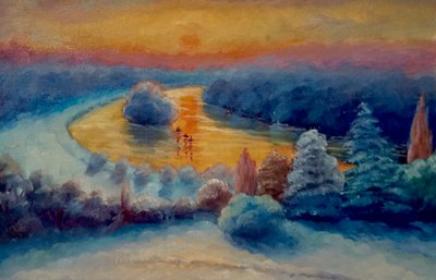 Weihnachten, die Aussicht vom Richmond Hill von Lee Campbell