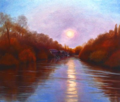 Eel Pie Island Reflexionen, 2023 von Lee Campbell
