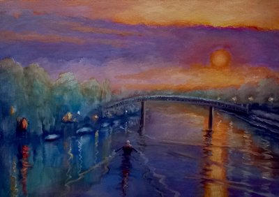 Aalpasteteninsel im Winter, 2021 von Lee Campbell