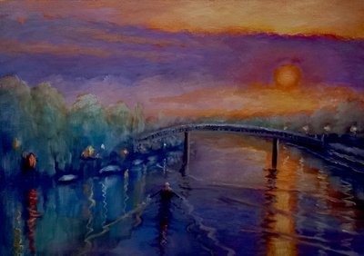 Eel Pie Sonnenuntergang, 2021 von Lee Campbell