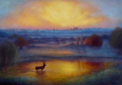 Richmond Park im ersten Licht, 2023 von Lee Campbell