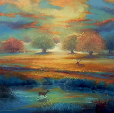 Richmond Park, Grün und Gold von Lee Campbell
