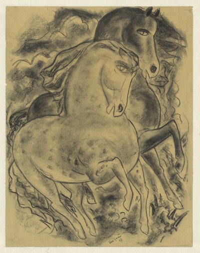 Zwei Pferde von Leo Gestel (signed by artist)