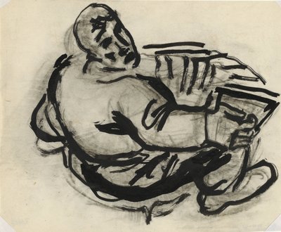Mann mit Akkordeon von Leo Gestel