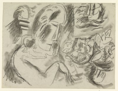 Frau mit einem Blumenstrauß von Leo Gestel