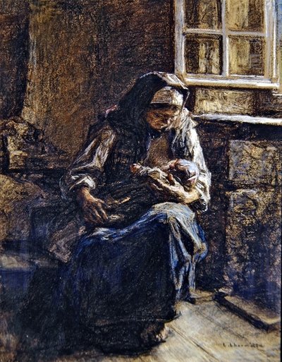 Stillende Mutter von Leon Augustin Lhermitte
