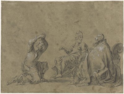 Judas bringt die Silberlinge zurück von Leonaert Bramer