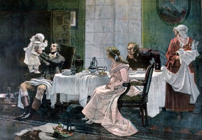 Das Mittagessen von Camille Desmoulins, 1892 von Leopold Flameng