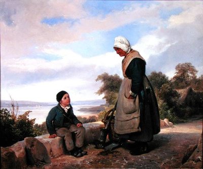 Bäuerin und Junge von Leopold Leprince