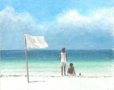 Jungen am Strand, Kenia von Lincoln Seligman