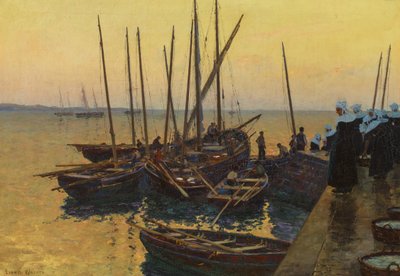 Fischerboote entlang des Piers von Lionel Walden