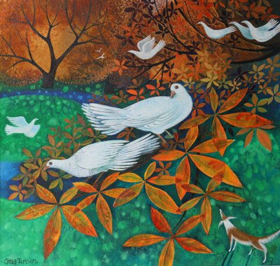 Weiße Tauben, 2016 von Lisa Graa Jensen