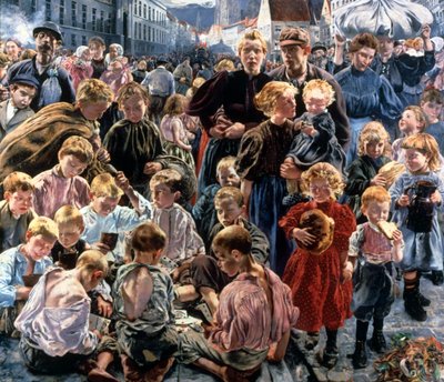 Das Zeitalter des Arbeiters, 1896 von Léon Frédéric