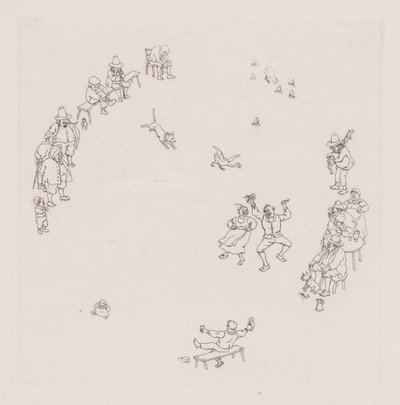 Feiernde (Ribauds et Ribaudes) von Léonce Justin Alexandre Petit