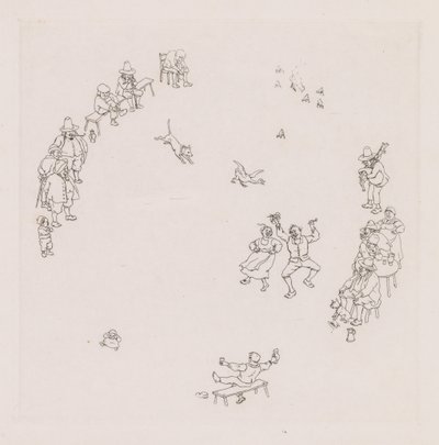 Feiernde von Léonce Justin Alexandre Petit