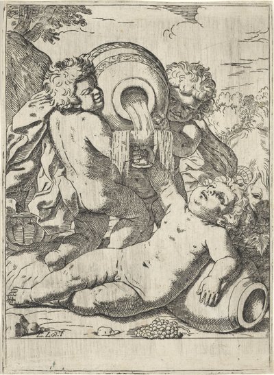 Bacchanal von drei Kindern von Lorenzo Loli