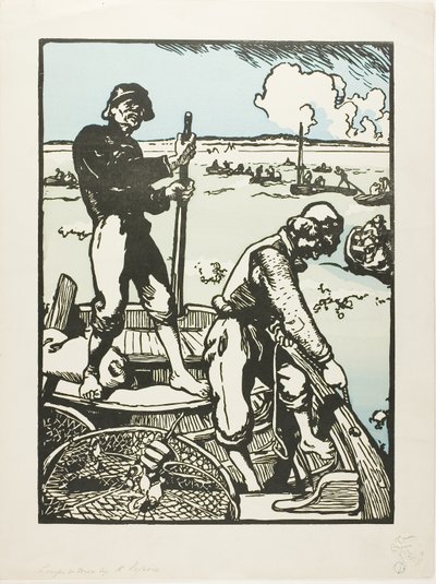 Garnelenfischer von Louis Auguste Lepère