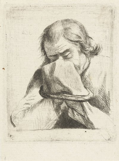 Betender Mann mit Hut von Louis Bernard Coclers