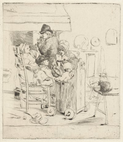 Küchenszene mit Kindern von Louis Bernard Coclers