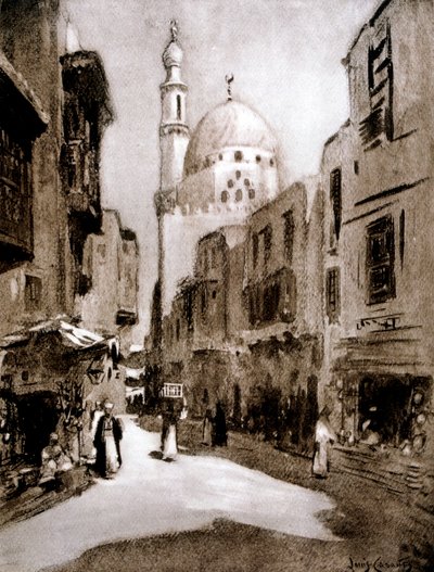Alte Straße im Sonnenlicht, Kairo, Ägypten, 1928 von Louis Cabanes