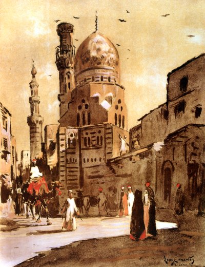 Die Blaue Moschee, Kairo, Ägypten, 1928 von Louis Cabanes