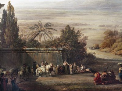 Pius VI. besucht die Pontinischen Sümpfe von Louis Ducros