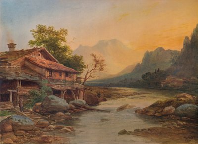 Schweizer Bergdorf, 1831, 1938 von Louis Etienne Watelet