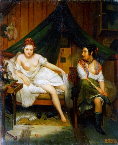 Zwei Mädchen, 19. Jahrhundert von Louis Eugene Bertier