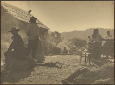 Lagerplatz während der Gruppenmahlzeit von Louis Fleckenstein