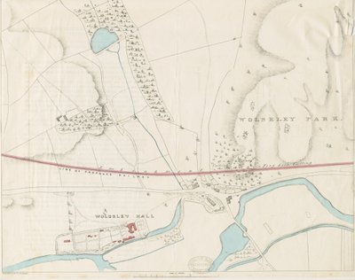 Wolseley Hall: Lithographie über Tönung, undatiert [1806-1885] von Louis Haghe