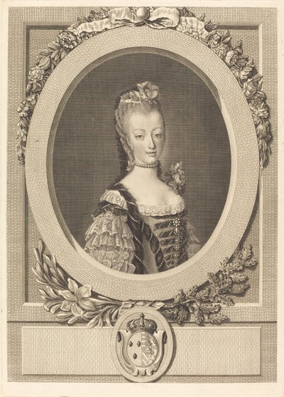 Marie-Antoinette von Frankreich von Louis Jacques Cathelin after Jean Martial Fredou