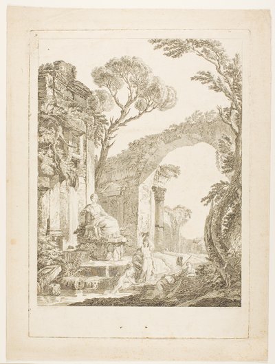 Der Brunnen in den Ruinen von Louis Joseph Masquelier
