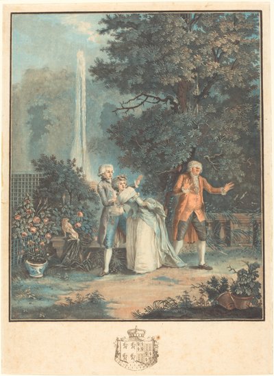 Blindekuh von Louis Le Coeur after Nicolas Lavreince