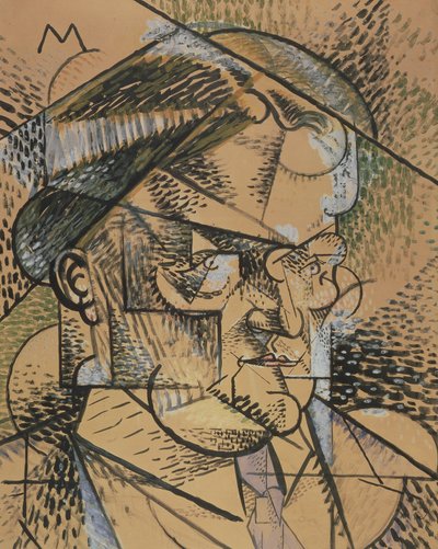Porträt von Edouard Gazanion, 1912 von Louis Marcoussis