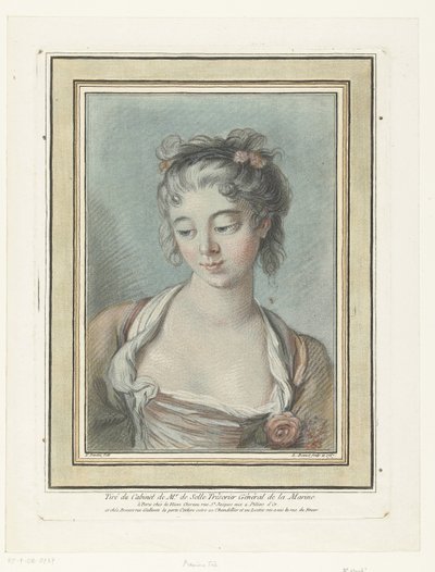 Büste einer jungen Frau von Louis Marin Bonnet