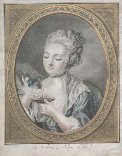 Die Frau, die Kaffee trinkt von Louis Marin Bonnet