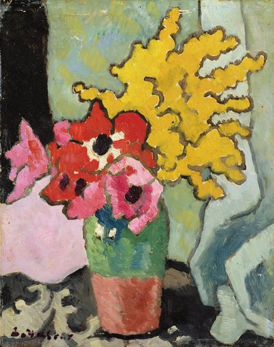 Anemonen und Mimose von Louis Valtat