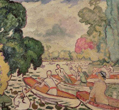Boote im Bois de Boulogne von Louis Valtat