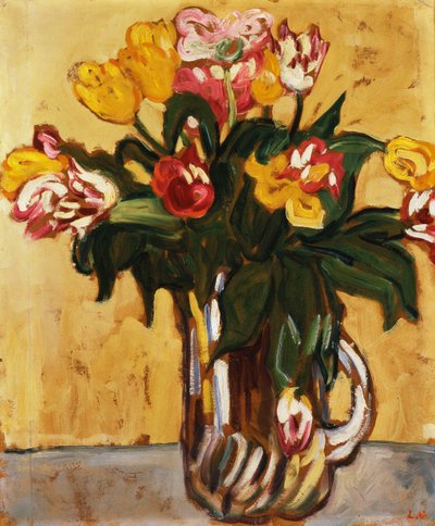 Tulpen in einem Glaskrug von Louis Valtat