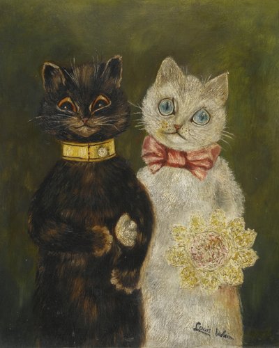 Die Braut und der Bräutigam von Louis Wain